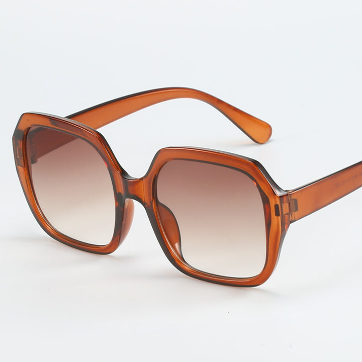 Dame Modisk Oversized-solbrille med ekstravagante leoparddetaljer Skanto