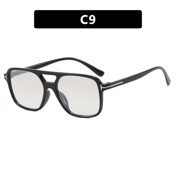 Dame elegant geometrisk solbrille med stilfull ramme Skanto