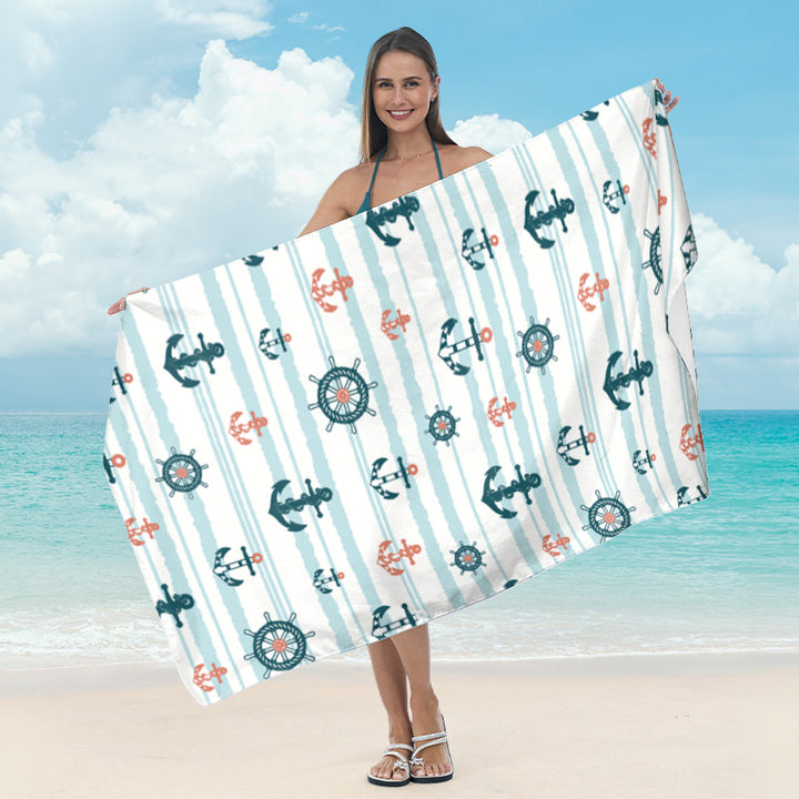 Strandhåndkle med speilet mandala-design Skanto