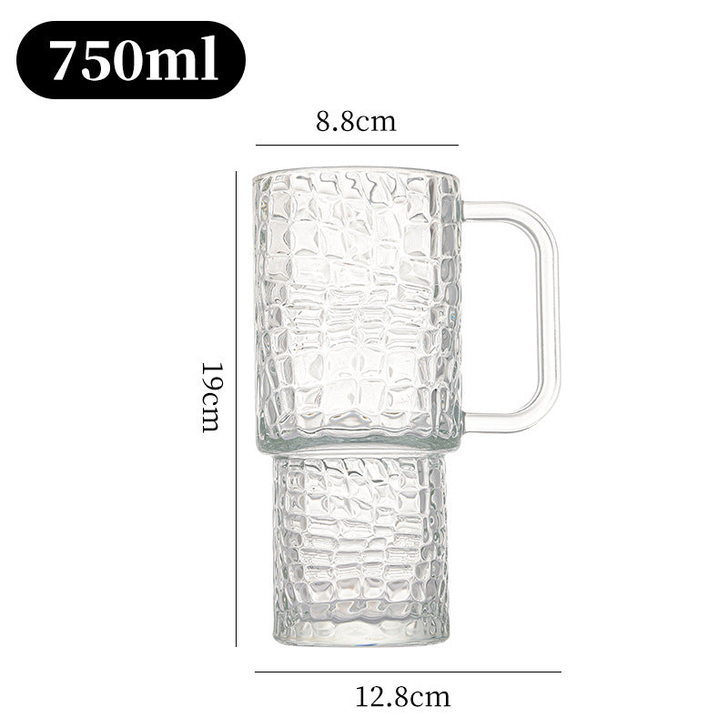 Unisex glass tumbler med teksturert design av Skanto