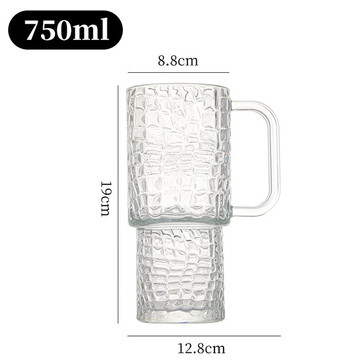 Unisex glass tumbler med teksturert design av Skanto
