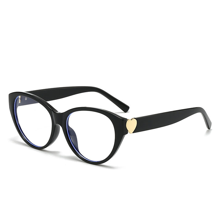Dame Cat-Eye solbriller med hjerte-motiv Skanto