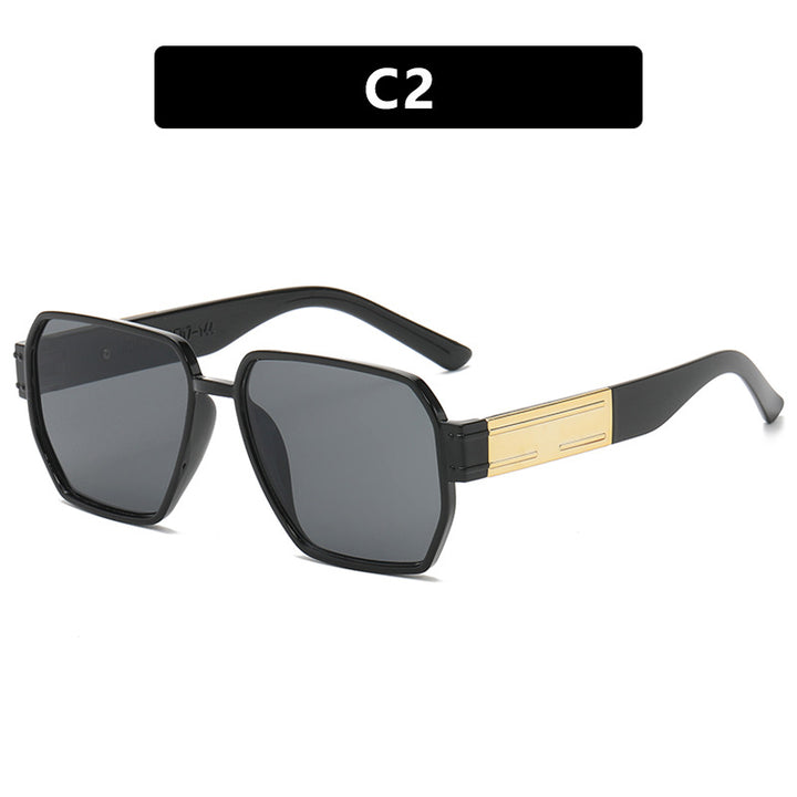 Damer elegant solbrille med markant geometrisk ramme Skanto