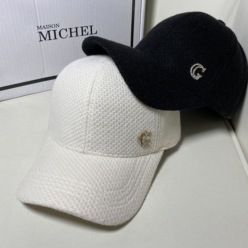 Kvinne Elegant Ullblandings Baseball Cap Skanto