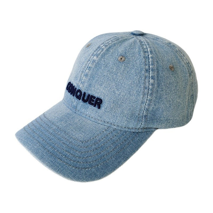 Kvinnenes Broderte Casual Denim Caps Skanto