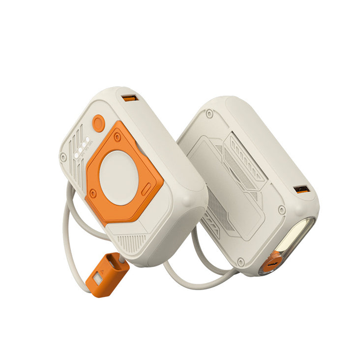 Bærbar Powerbank med multifunksjonelt integrert ladekabel Skanto