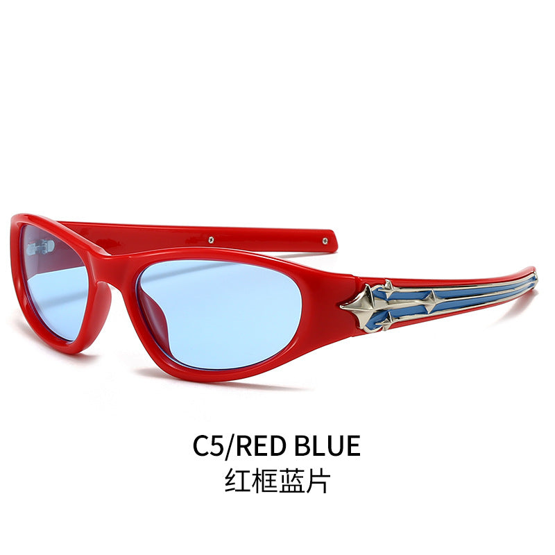 Dame Sporty solbrille i moderne design med stilfull metallramme Skanto