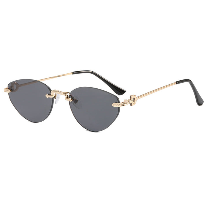 Dame Futuristisk Halvramme Solbrille Skanto