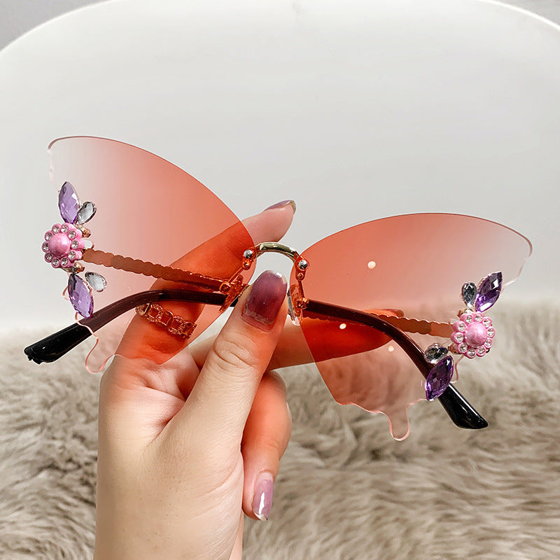 Dame kreativ sommerfugl-solbrille Skanto