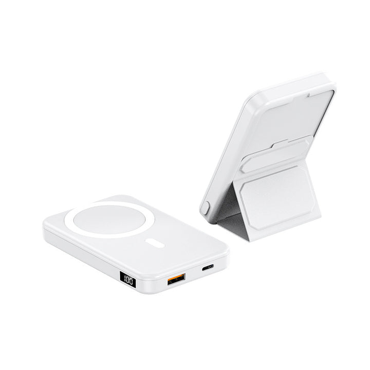 Bærbar Powerbank med integrert stativ og LCD-skjerm Skanto