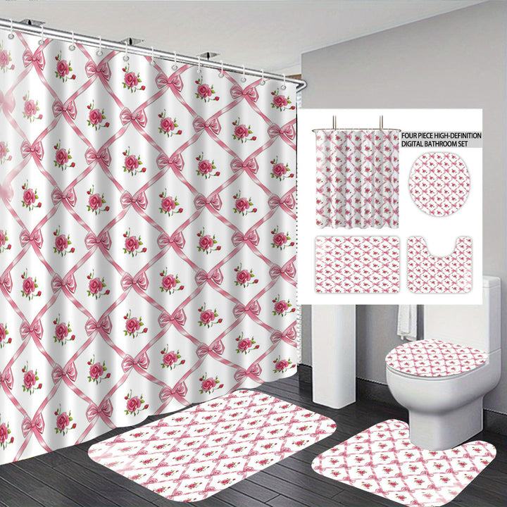 Digital Bow Pattern Badkamer Dekor Sett Skanto