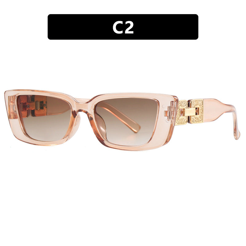 Dame moteriktig Oversized solbrille med unikt leopardmønster Skanto