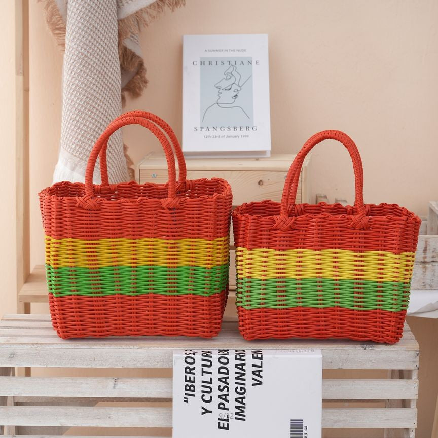 Håndlaget kurvveske med stilig design Skanto