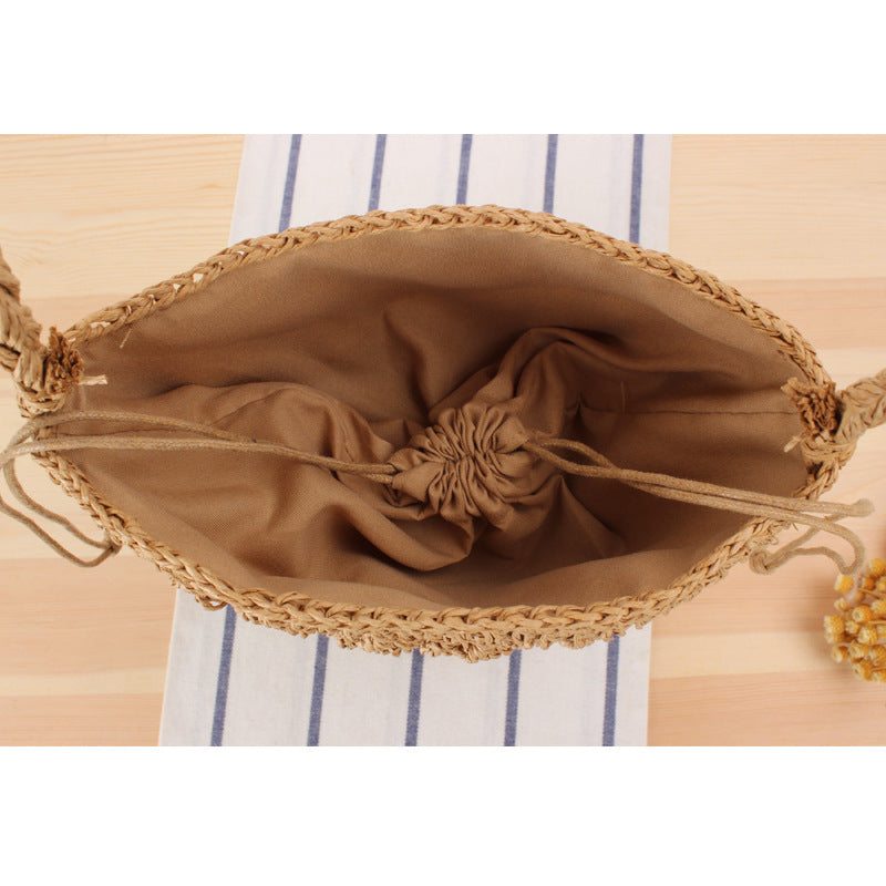 Hand-knotted basket bags with textured surface Skanto