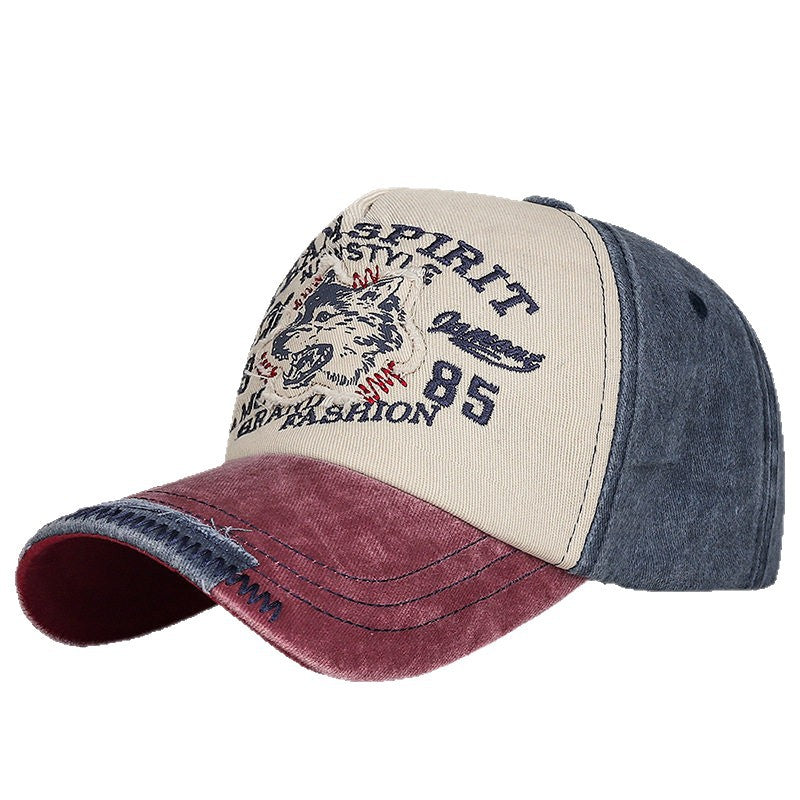 Herre Vintage-Inspirert Ulv Grafisk Baseballcaps Skanto