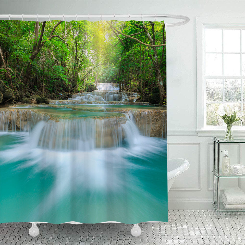 Scenic Waterfall Print Dusjforheng Skanto