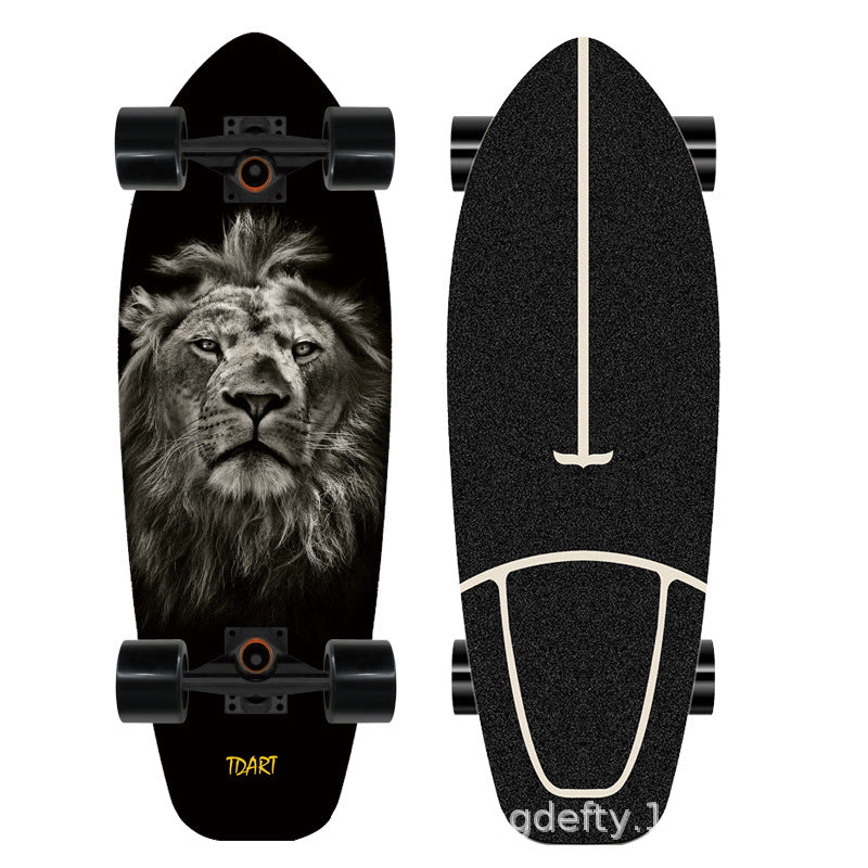 Kunstnerisk Løve Design Skateboard Skanto