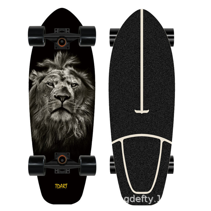 Kunstnerisk Løve Design Skateboard Skanto