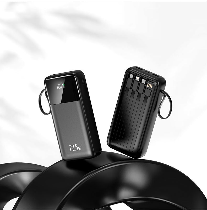 bærbar hurtiglading powerbank med digitalt display Skanto