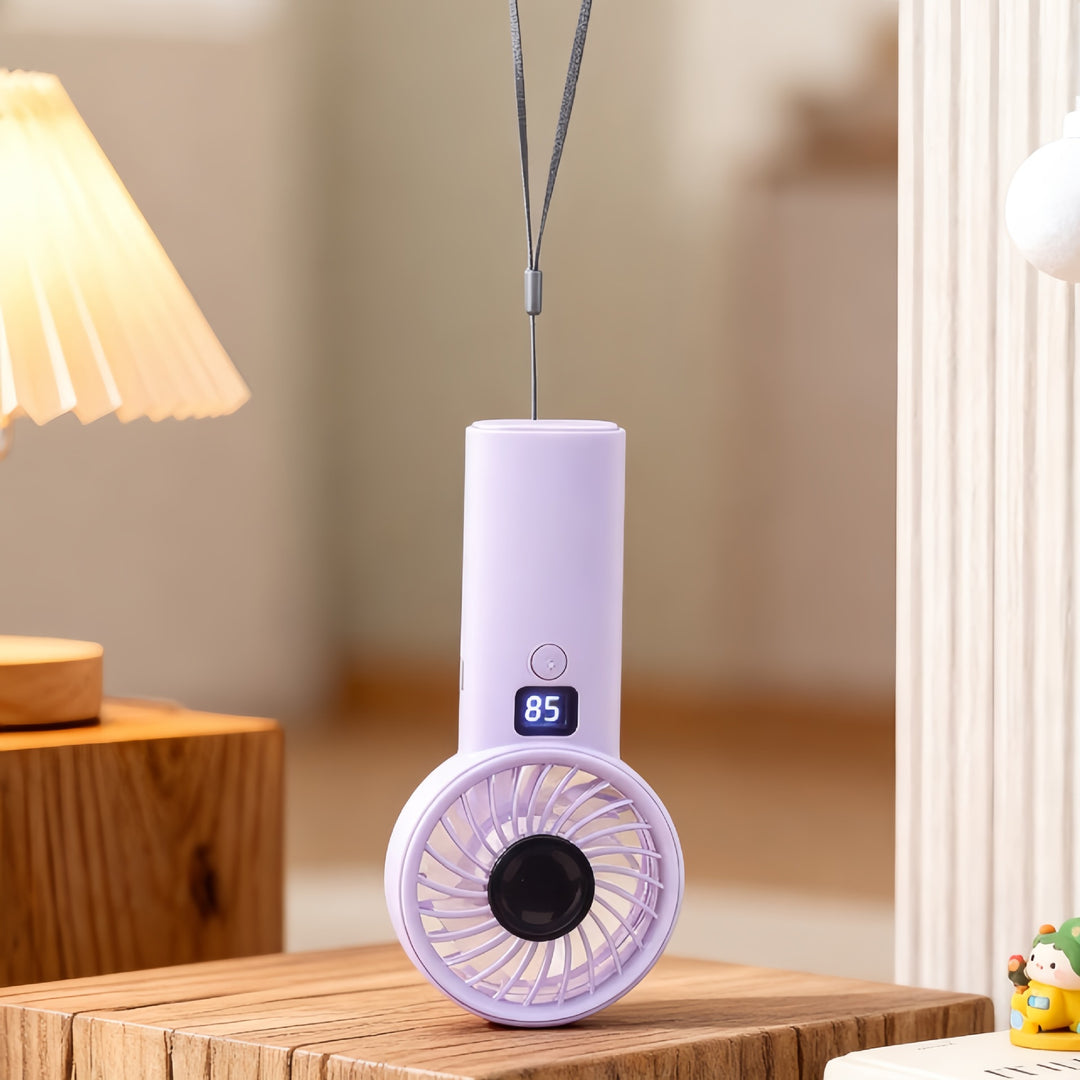Dame bærbar Mini-vifte med digital skjerm og ergonomisk design Skanto