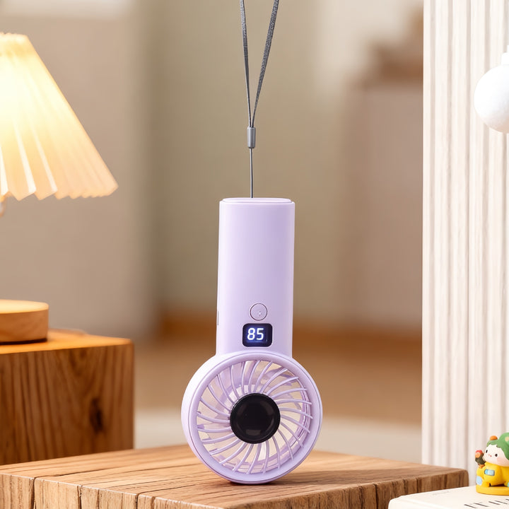 Dame bærbar Mini-vifte med digital skjerm og ergonomisk design Skanto