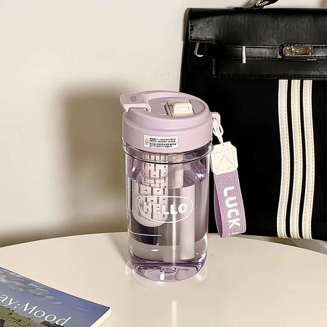Damen stilvoll Trinkflasche mit integriertem Tragesystem Skanto