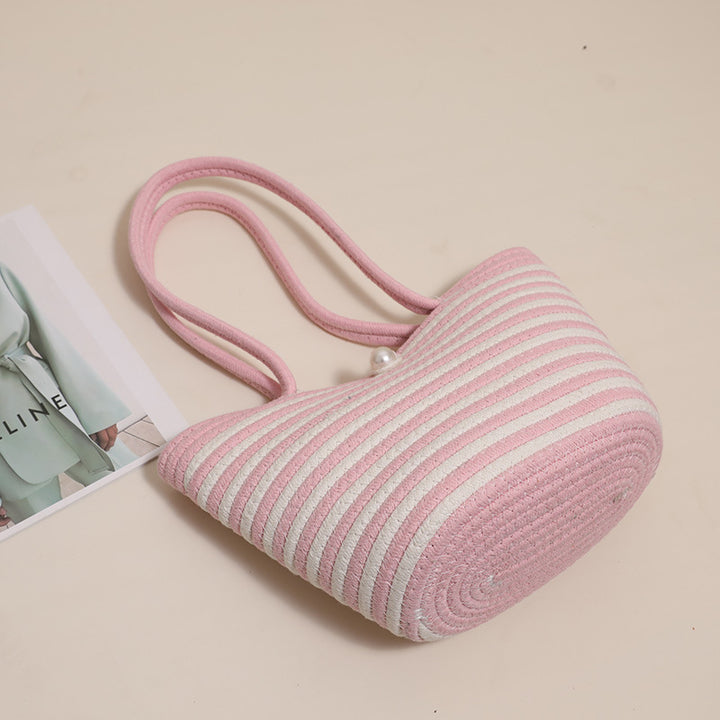Trendete håndveske med stilige striper Skanto