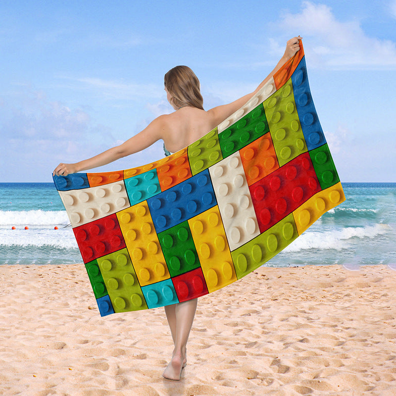 Strandhåndkle med kreativt hjerte-design Skanto