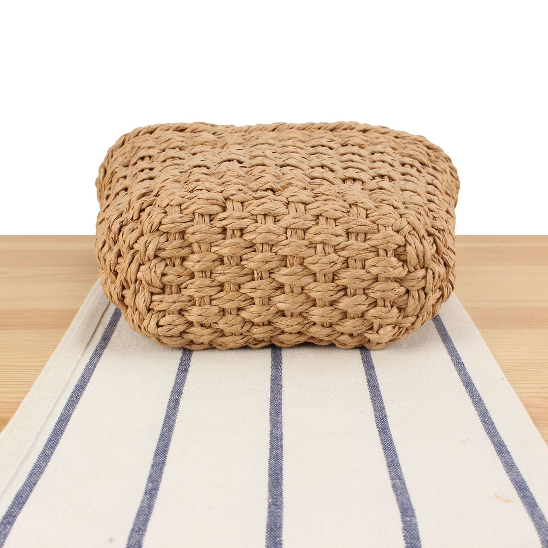 Handbag made of handmade natural weave with sturdy carrying handle Skanto