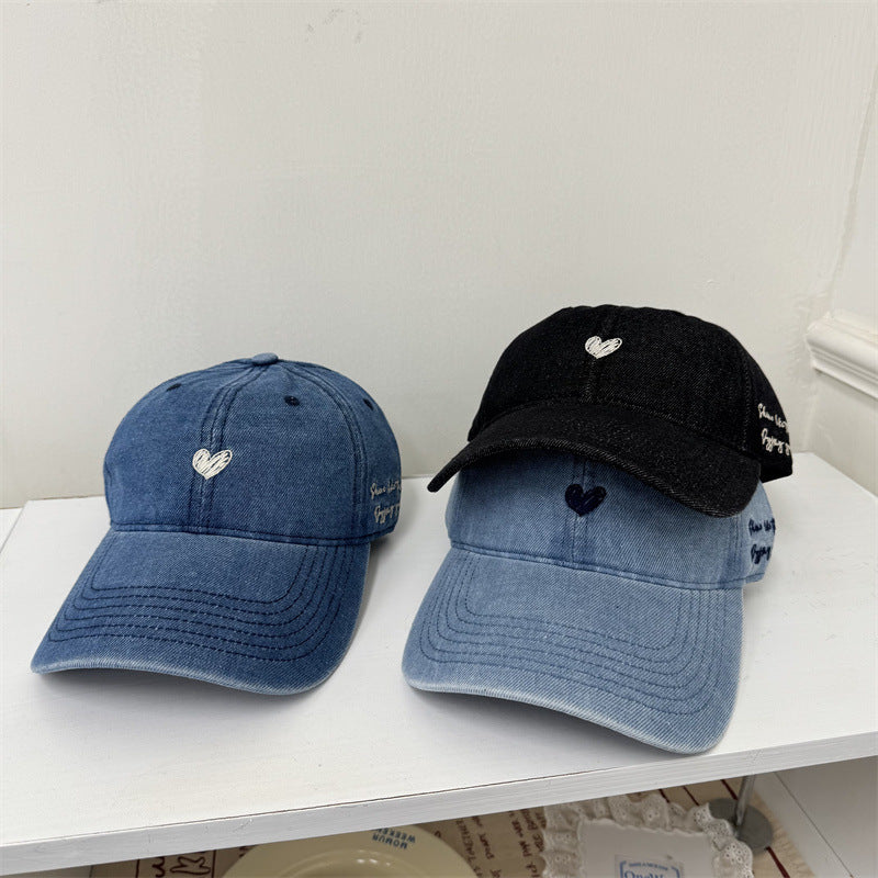 Dame Skjorte Brodert Denim Baseball Caps Skanto
