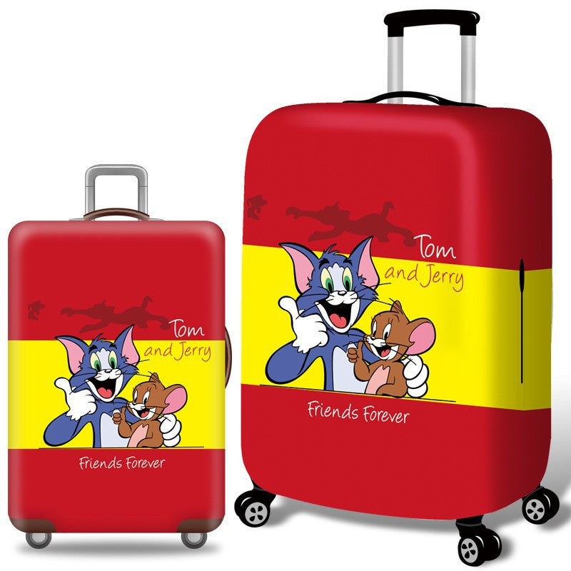 Unisex nan Hard koffert med Tom-og-Jerry-motiv, teleskophåndtak og lettgående svinghjul Skanto
