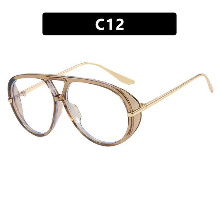 Dame Oversized solbriller med elegant plastramme og speilbelagte glass Skanto