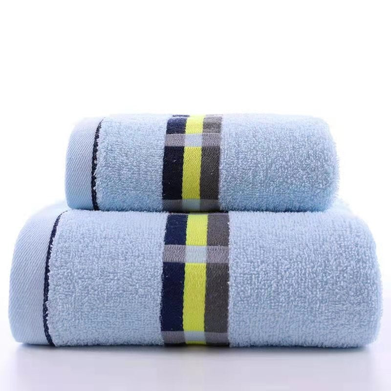 Dame Frotte Håndkle med elegant stripebård Skanto