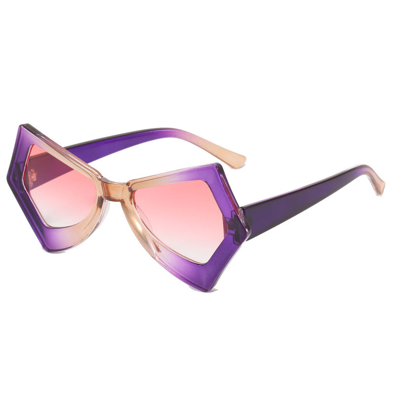 Dame polygonal solbrille i ekstravagant design Skanto