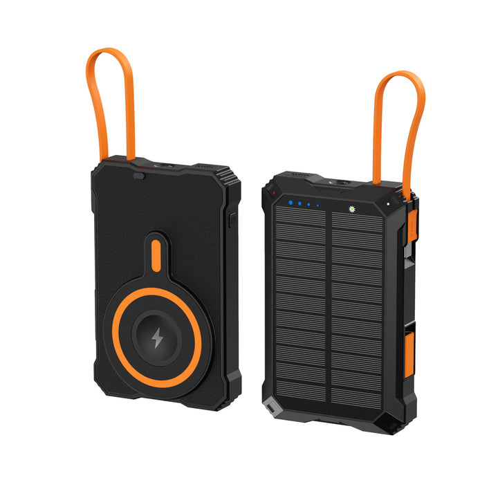 Solar-drevet powerbank med trådløs lader Skanto