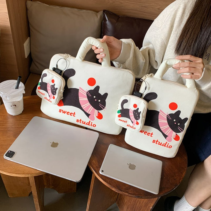 Laptoptas med kreativt kattmønster Skanto