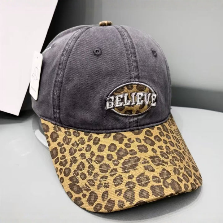 Kvinne Casual Leopardprint Baseball Cap Skanto