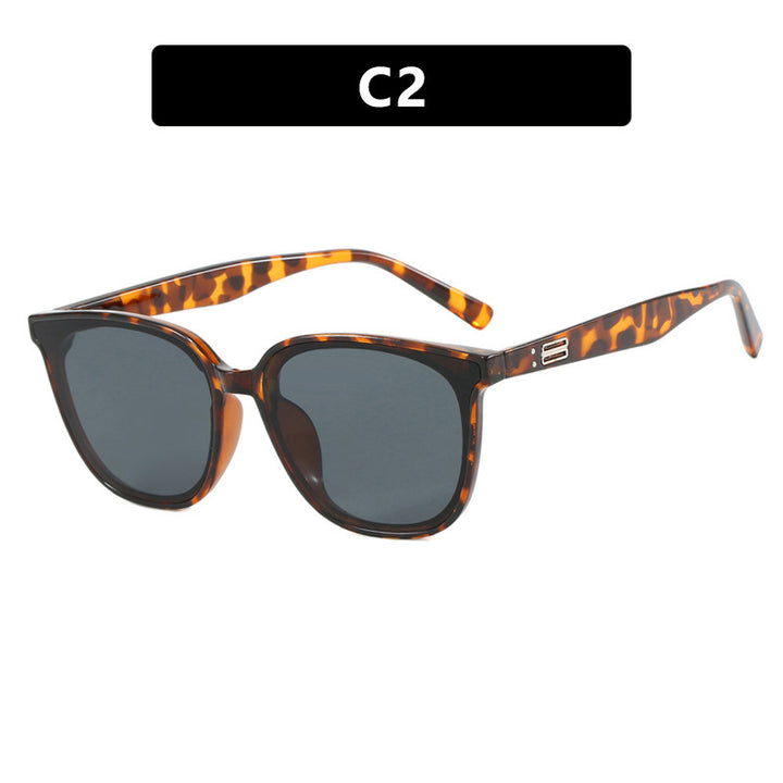 Dame elegant solbrille med trendy gjennomsiktig ramme Skanto