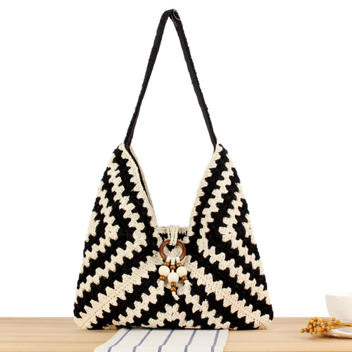 Håndlaget Macramé skulderveske Skanto