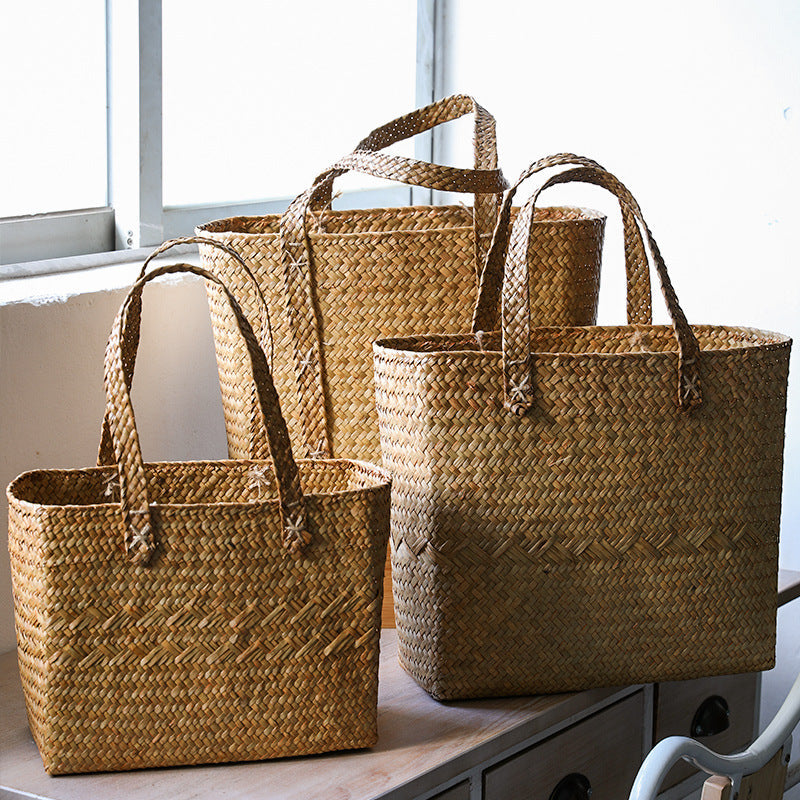 Premium Håndvevd Naturlig Lagertote Skanto