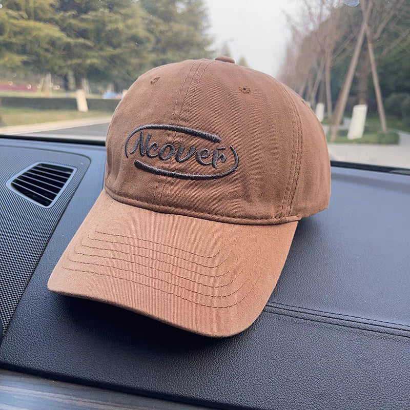 Kvinne Casual Brodert Bomull Baseball Cap Skanto 1784083816