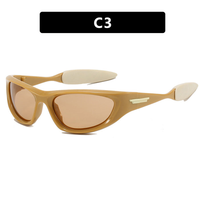 Dame sportlig solbrille med gummiert design Skanto