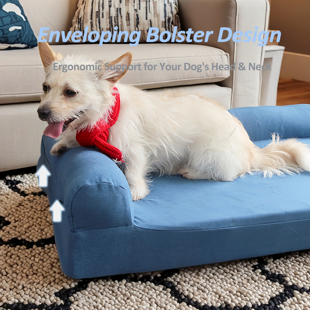 Hevet ortopedisk hundeseng