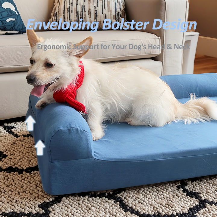 Hevet ortopedisk hundeseng