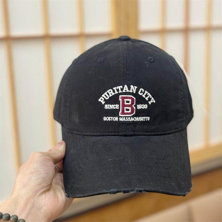 Kvinne Vintage Slitt Brodert Baseball Caps Skanto