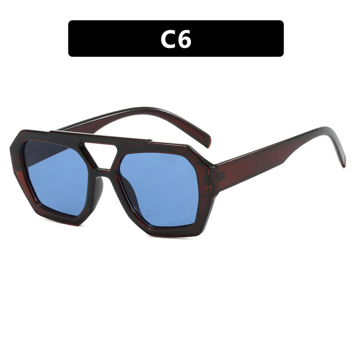 Dame geometrisk solbrille med luksuriøst design Skanto