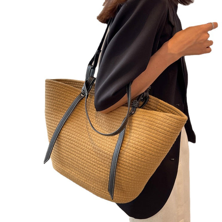 Elegant Shopper Bag med Tekstur Skanto
