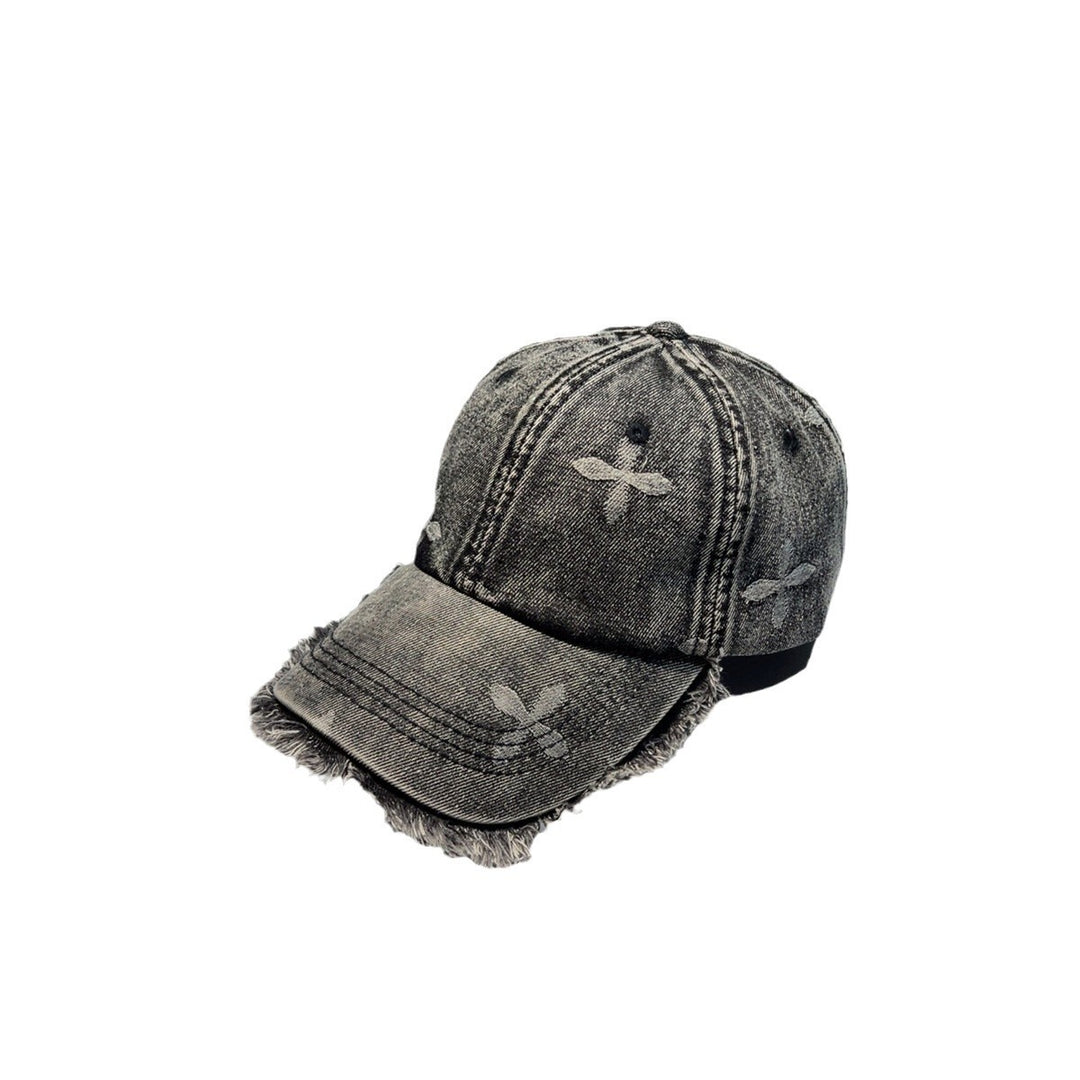 Unisex Slittet Denim Frynset Caps Skanto