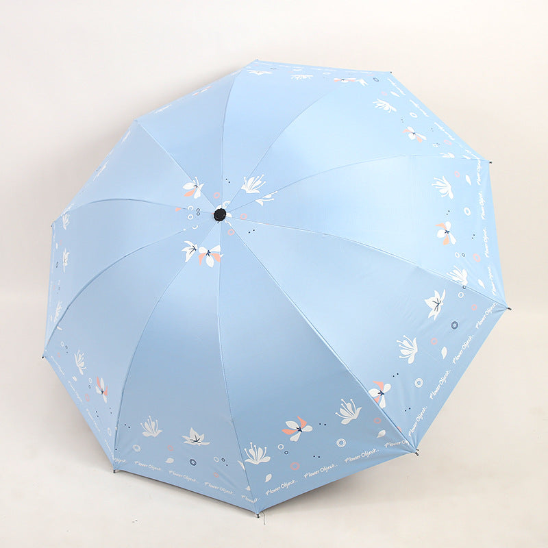 Kvinne elegant paraply med blomstertrykk design Skanto