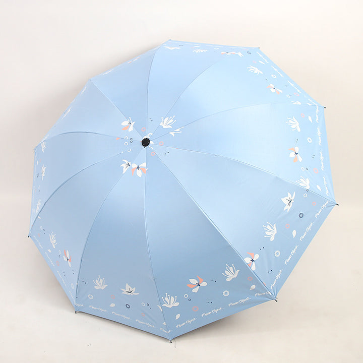 Kvinne elegant paraply med blomstertrykk design Skanto